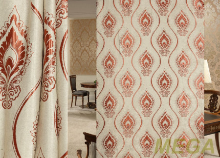 Ткани портьерные Жаккард Блэкаут HXN HF3323-4/280 BL