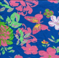 Полотно трикотаж. Кулирка 30/1 Оп, набивная, с обработкой силиконом, халатная, 140гр, рул.(шир180см)