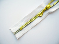 Молния спираль Т-7 декор. 18см (100шт) золото